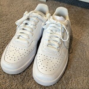 Leather white Nikes!